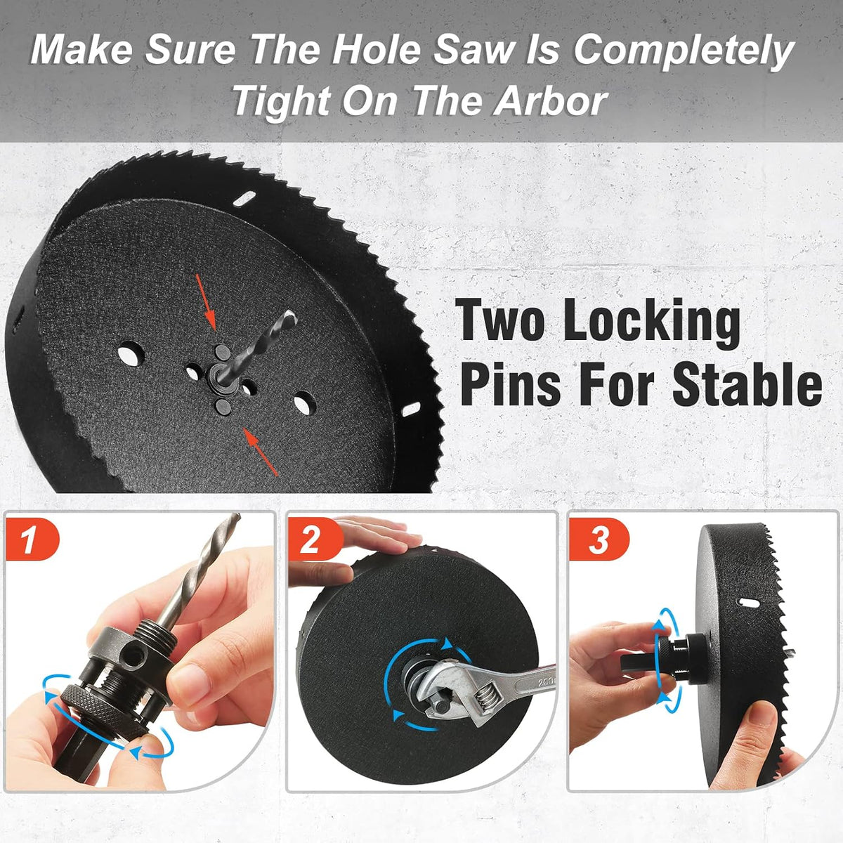 Heavy Duty Hole Saw Arbor with 5pcs Center Drill Bits