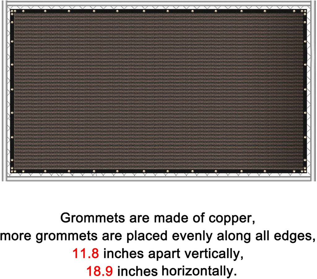 6 ft x 50 ft Privacy Screen Fence Heavy Duty Fence Cover Brown
