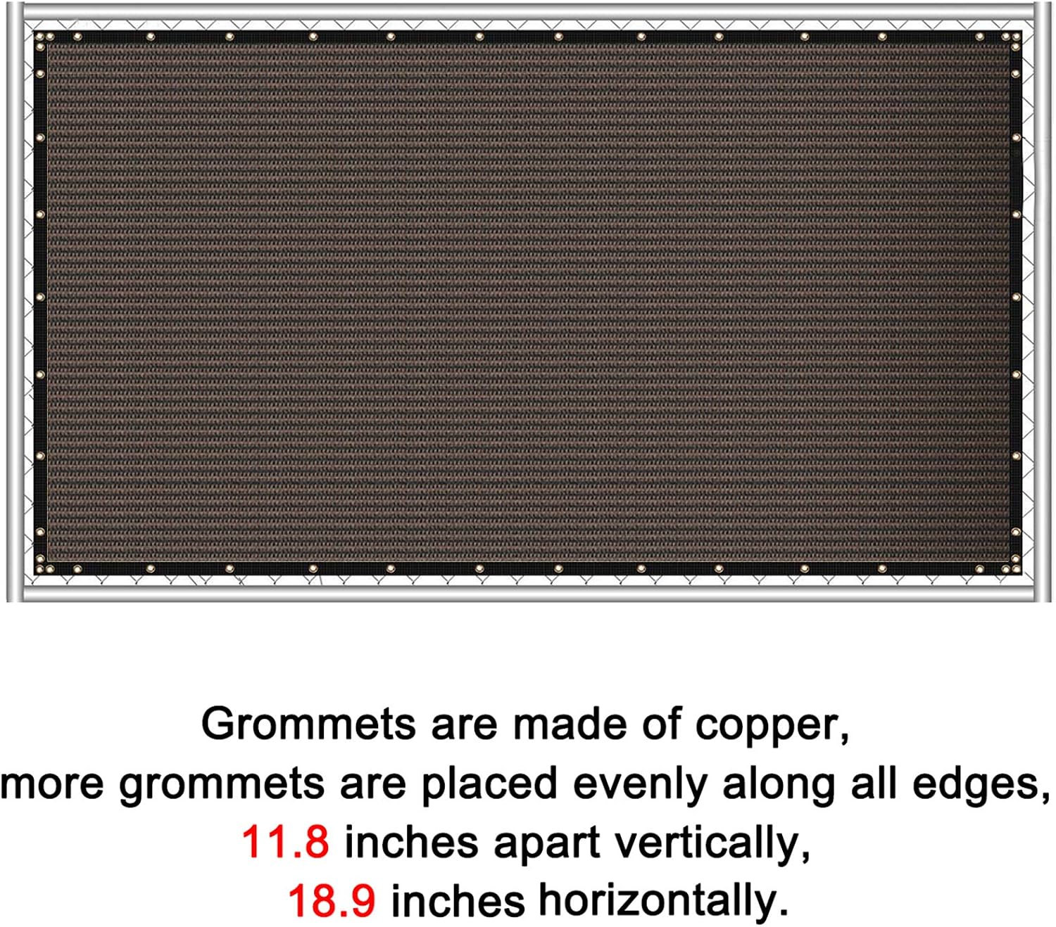 6 ft x 50 ft Privacy Screen Fence Heavy Duty Fence Cover Brown