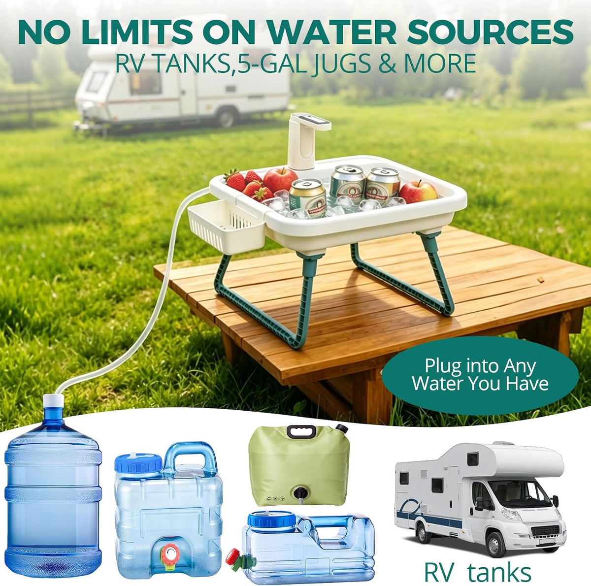 Portable Sink Hand Wash Station, Camping Sink
