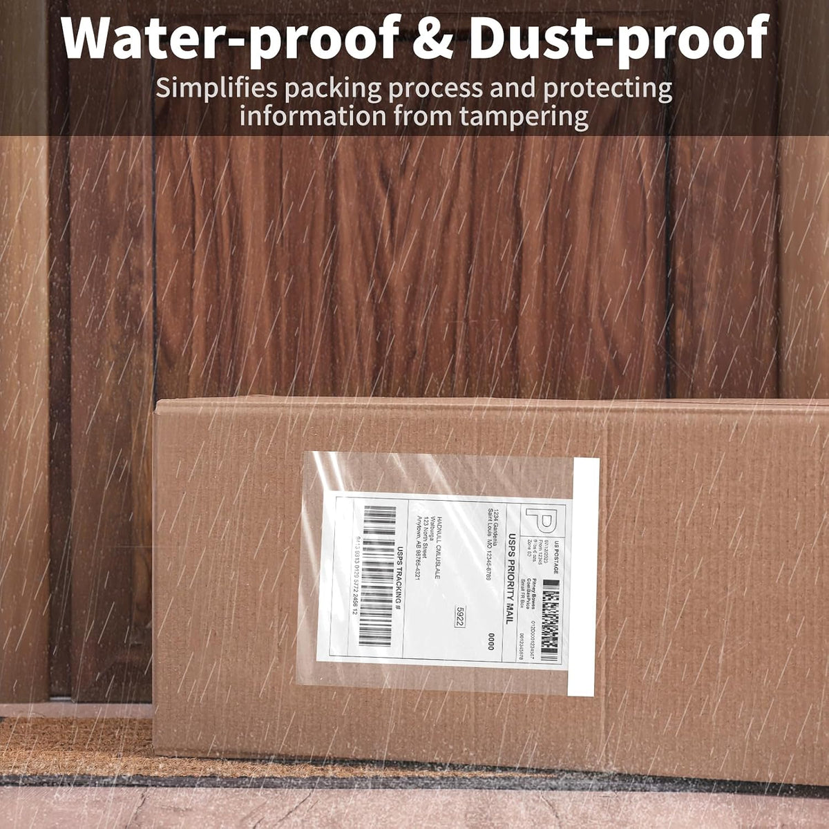 4.5'' X 5.5'' Packing List Envelopes Clear Self-Adhesive Top Loading Mailing Packing List Pouches Shipping Label