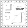 5 Inch Military Map Protractor Military Style Utm/mgrs Coordinate Scale Map Perfectly Cut Land Navigation Protractor