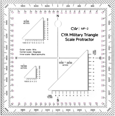 5 Inch Military Map Protractor Military Style Utm/mgrs Coordinate Scale Map Perfectly Cut Land Navigation Protractor