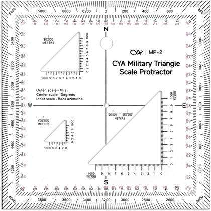 5 Inch Military Map Protractor Military Style Utm/mgrs Coordinate Scale Map Perfectly Cut Land Navigation Protractor