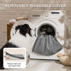 ComfyFleece Large Dog Bed for Crate with Washable Cover, 35x22