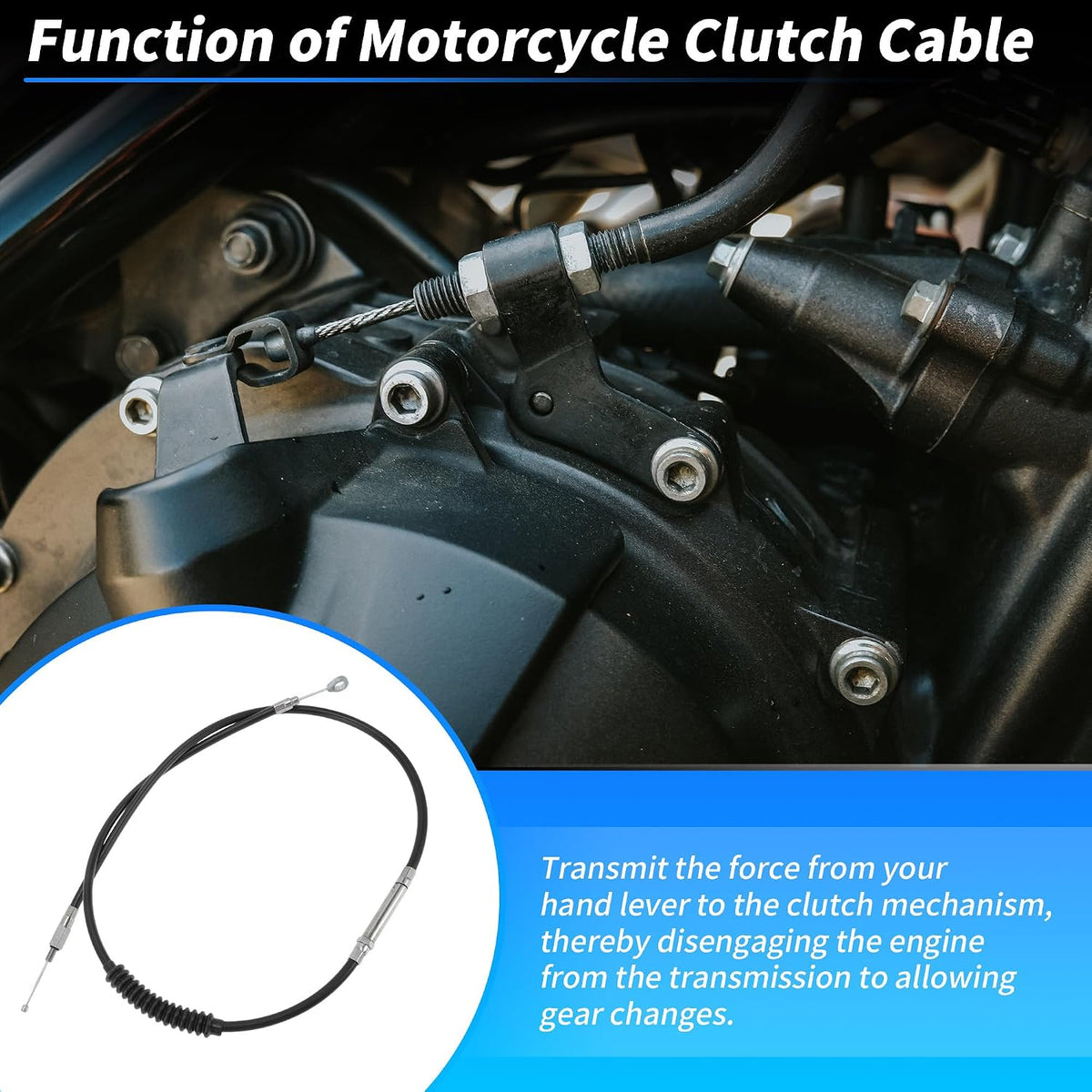Clutch Cable for Harley Sportster Models Davidson 04-20