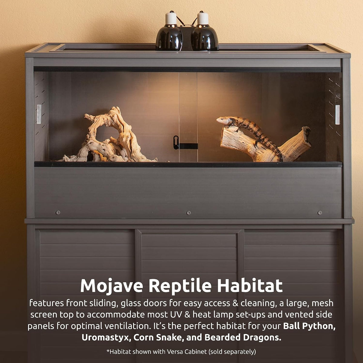 ECOFLEX 48" Mojave Reptile Enclosure, Large, Grey