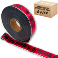 Buried Electrical Line Caution Tape - 6 Roll Pack - Detectable Underground Tape - 2 Inch x 1000 Ft Length, 4 Mil