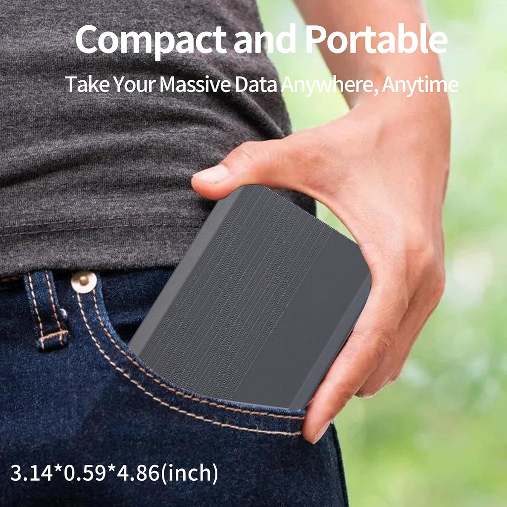 2.5 Inch SATA to USB External Hard Drive Enclosure, USB Type-C/Type-A to Sata Compatible for 2.5 Inch 7mm 9.5mm HDD