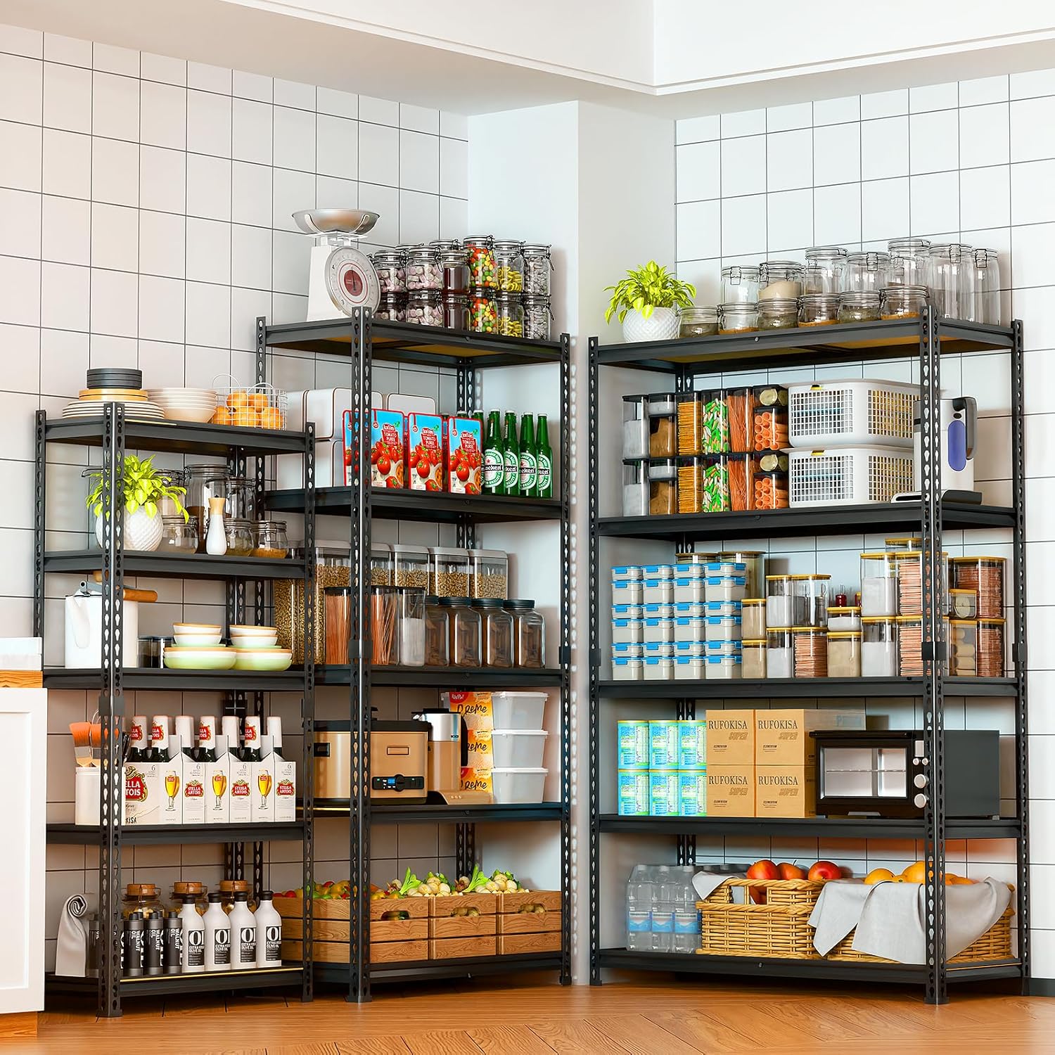 5-Tier Heavy Duty Storage Shelving Unit, 2000 lbs Capacity, Adjustable Metal Utility Shelf, 35" L x 16" W x 73" H for