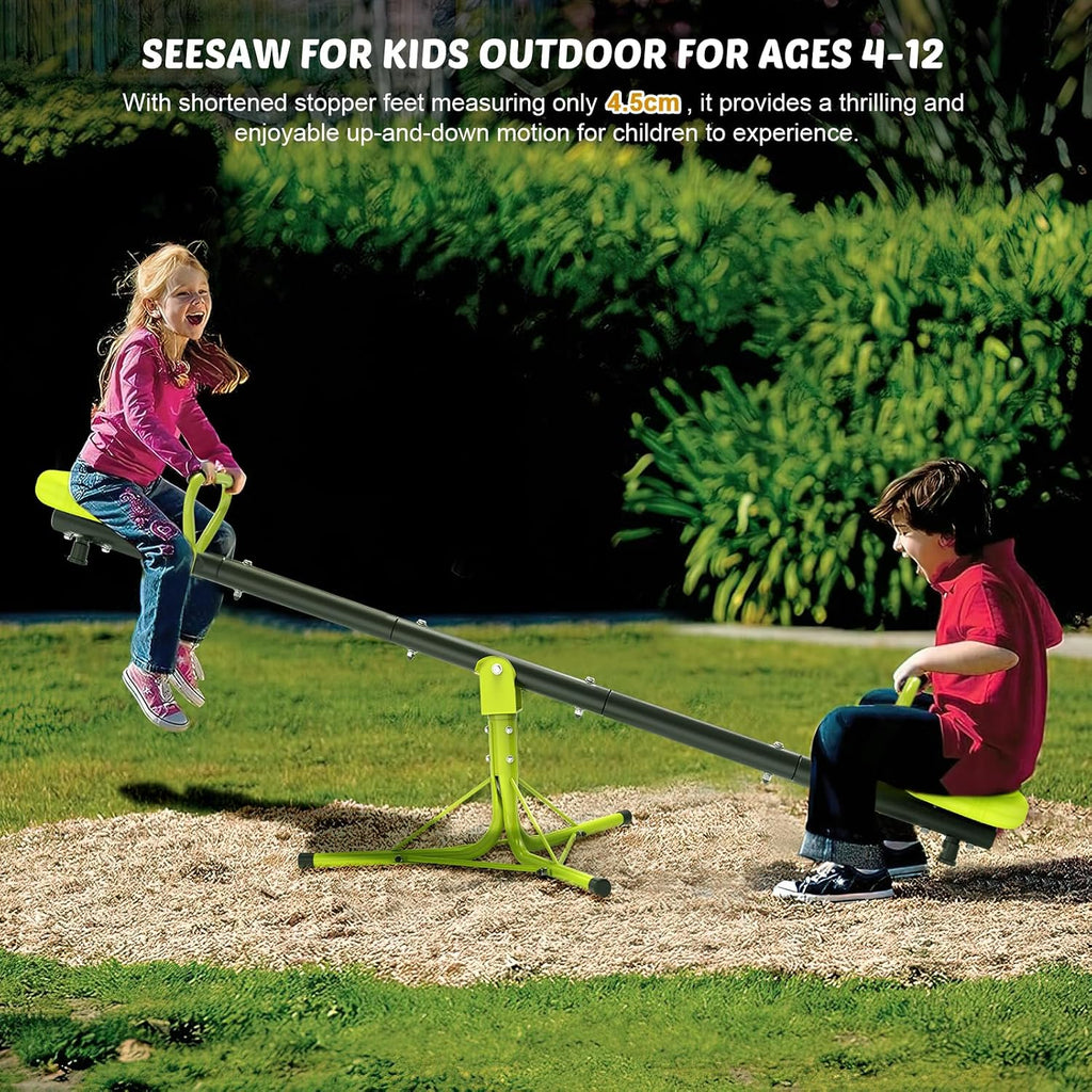 Teeter Totter Seesaw for Kids Outdoor for Ages 4-8 Toddler Seesaw Sit and Spin Teeter Totter Outside Outdoor Toys