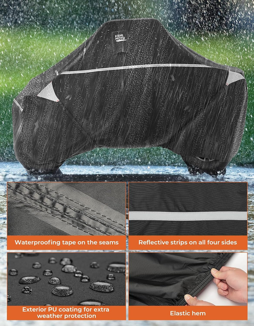 UTV Cover 2 Seater Side by Side Cover Waterproof, 130" x 58" x 70" | Travel Outdoor Tear Resistant All-Weather