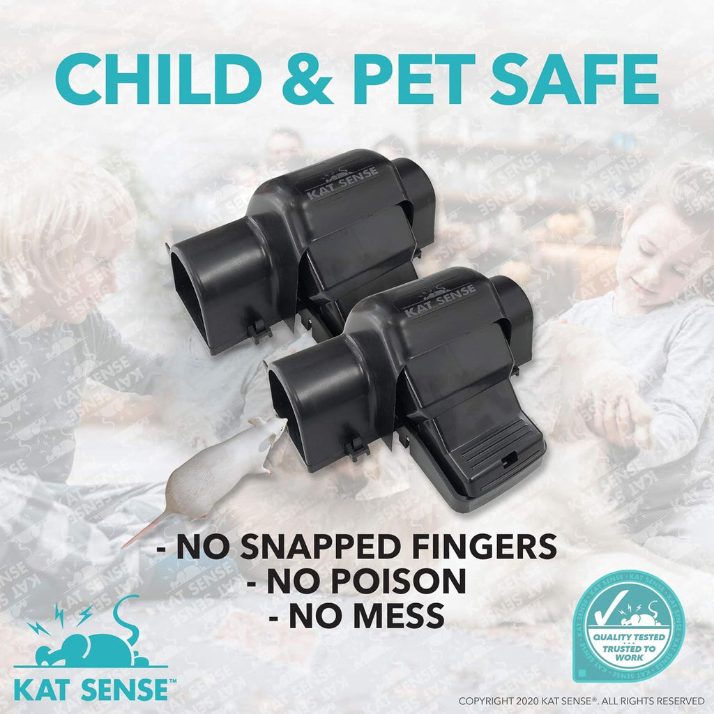 Covered Rat Trap & Chipmunk Trap, Prevents Accidental Triggering with Tunnel Design, Quick Action Pest Control