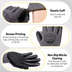 Safety Work Gloves,16Pairs Nitrile Micro Foam Coated,Seamless Knit,L