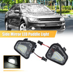 X AUTOHAUX 1 Pair Side Mirror Puddle Light LED for VW CC 11-19 White
