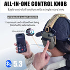 Bluetooth Electronic Shooting Ear Protection, NRR 27dB Rechargeable Hearing Protection for Gun Range, Noise Reduction
