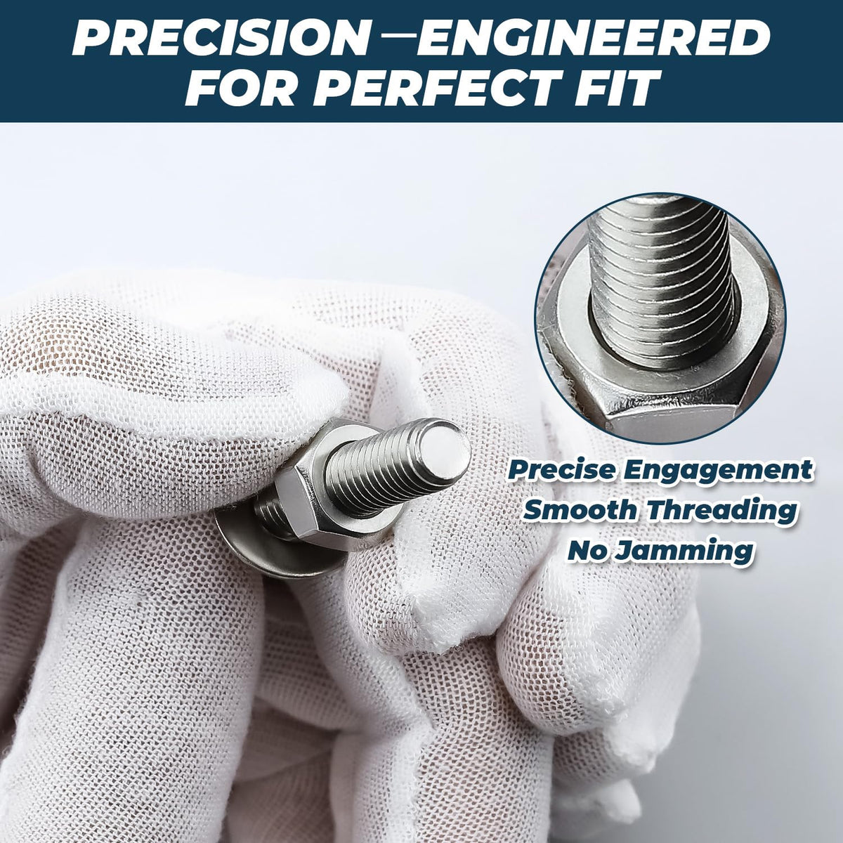 1/4-20 x 3 Inch Carriage Bolt Kit, 304 Stainless Steel (18-8) with Hex Nuts & Flat Washers - 16 Sets, Round Head