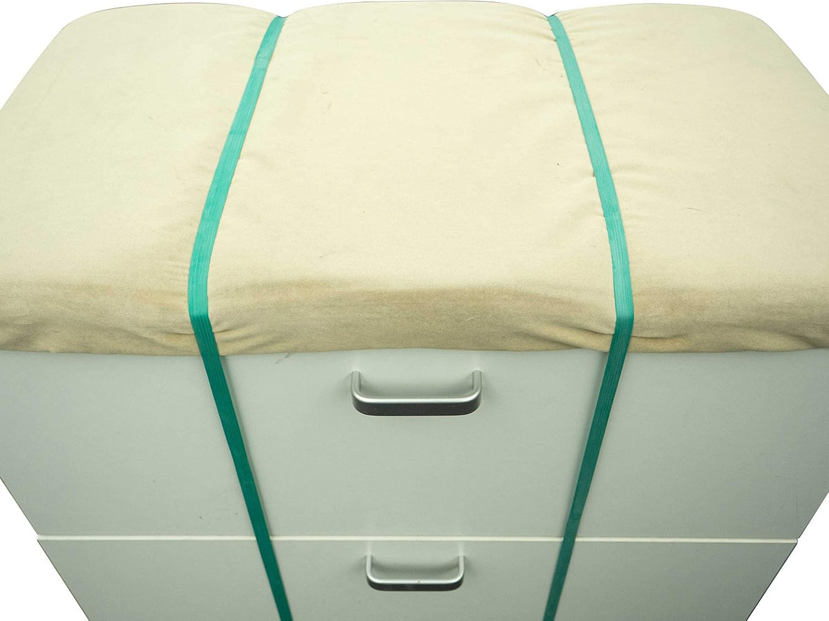 80 Inch X 72 Inch Mega Mover Moving Blankets And 30 Inch (60 Inch Fully Stretched) Moving Bands - Durable Protection