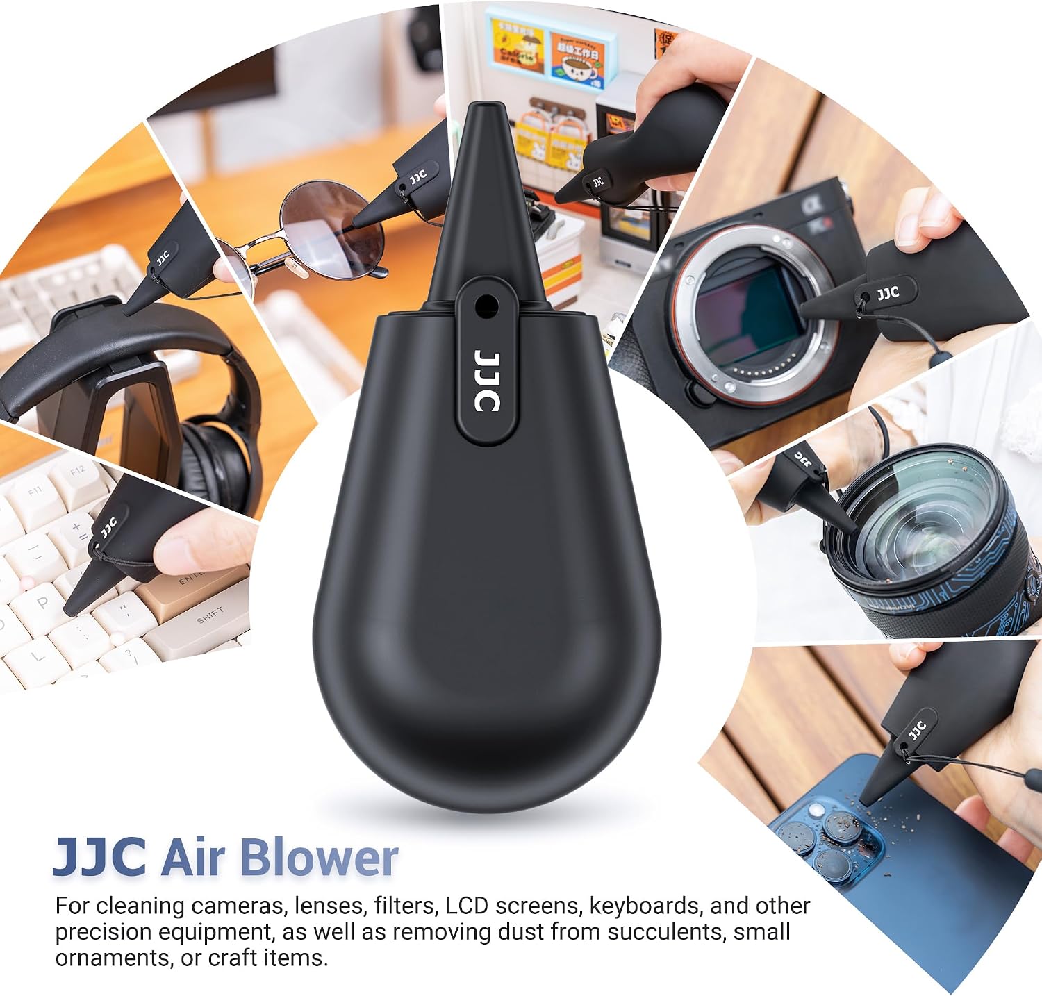 Small Air Dust Blower for Camera Sensor Lens Cleaning with Soft Tip | Camera Blower Works on Multiple Devices