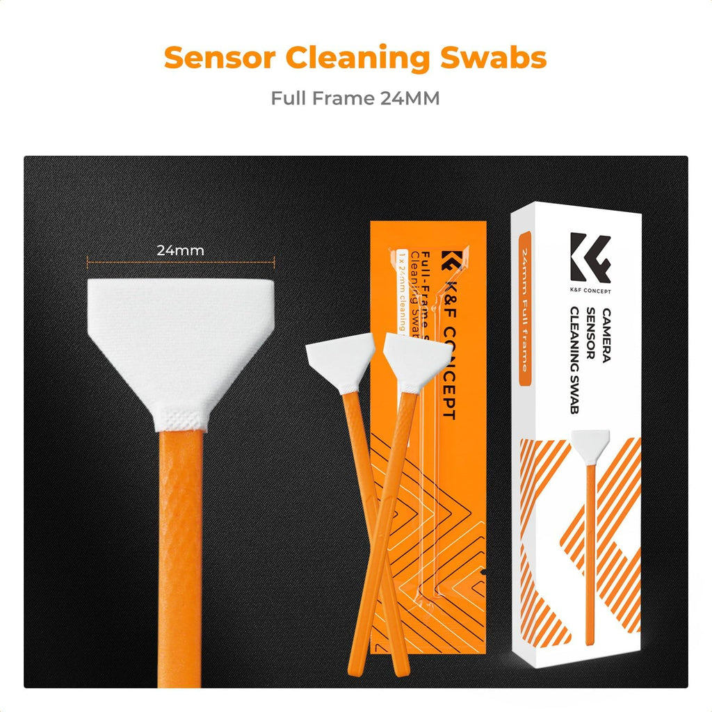 6 Pack Full-Frame Sensors Cleaning Swabs, Camera Clean | 24mm Sensor Swabs,Vacuum Packed,Soft and Flexible,Smooth and