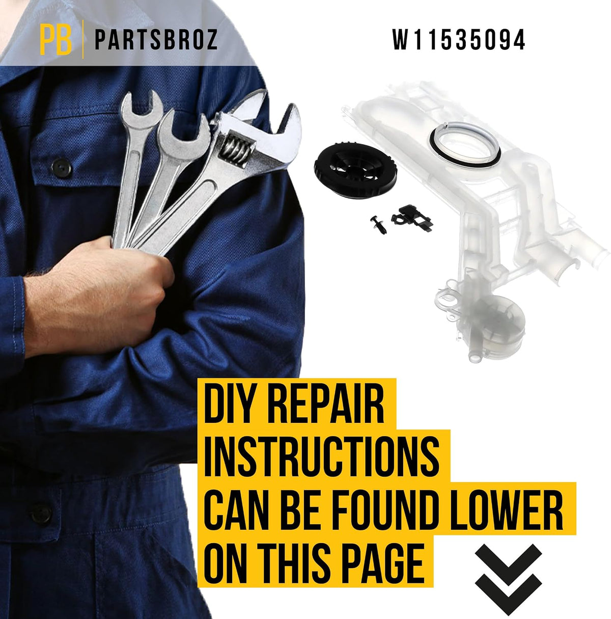 Dishwasher Water Inlet Assembly for KitchenAid KDTM704KPS1