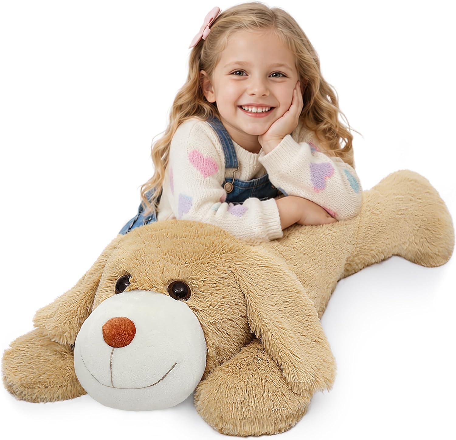 31" Giant Dog Stuffed Animal, Large Dog Plush Stuffed Golden Retriever, Soft Floppy Big Puppy Stuffed Animal Plush