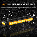 16.8 Inch LED Strobe Flashing Light Bar, 26 Flashing Modes High Intensity Emergency Hazard Warning Beacon Lights with