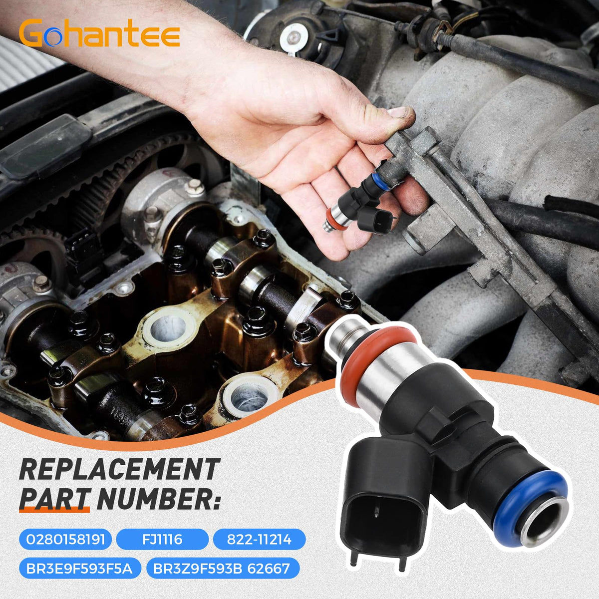 Fuel Injectors 0280158191 Compatible with Ford Transit 150/250/350
