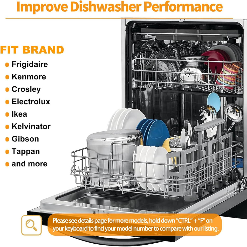 Upgraded 154522902 Dishwasher Dishrack Roller Wheels Replacement Parts for Frigidaire Dishwasher Rack Upper Roller 5304535380 Rack Parts Frigidaire Kenmore Dishwasher Roller Basket Top Wheels 4Pcs
