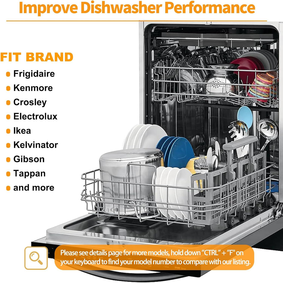 Upgraded 154522902 Dishwasher Dishrack Roller Wheels Replacement Parts for Frigidaire Dishwasher Rack Upper Roller 5304535380 Rack Parts Frigidaire Kenmore Dishwasher Roller Basket Top Wheels 4Pcs