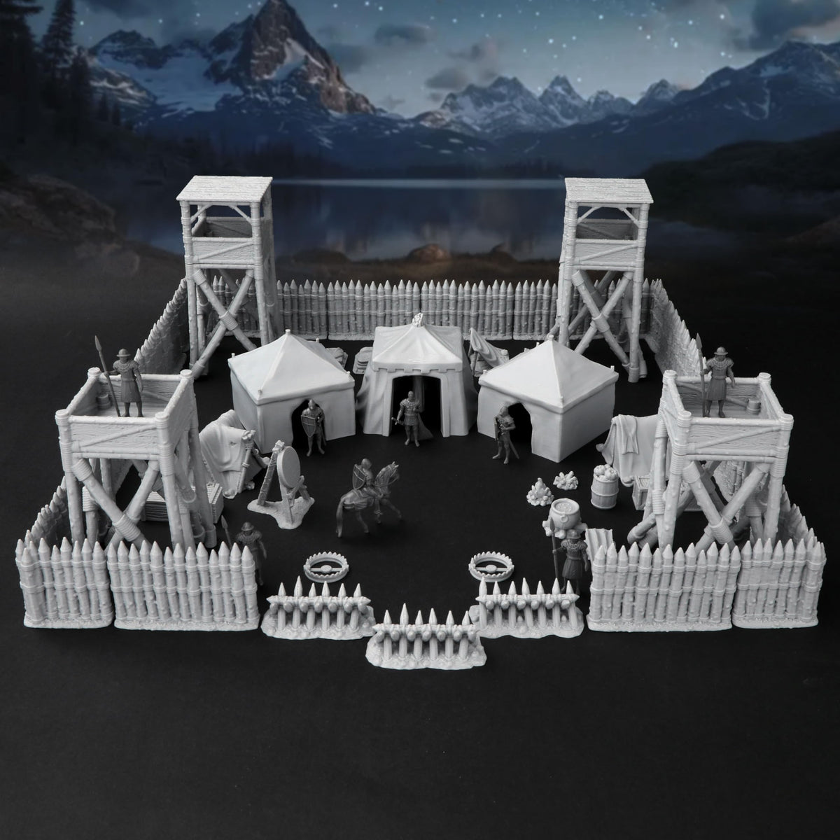 Medieval Military Camp RPG Terrain Set Map Building