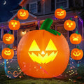 5FT Halloween Inflatables Outdoor Decorations with Projector Face and Music | Halloween Inflatable Pumpkin, Eight