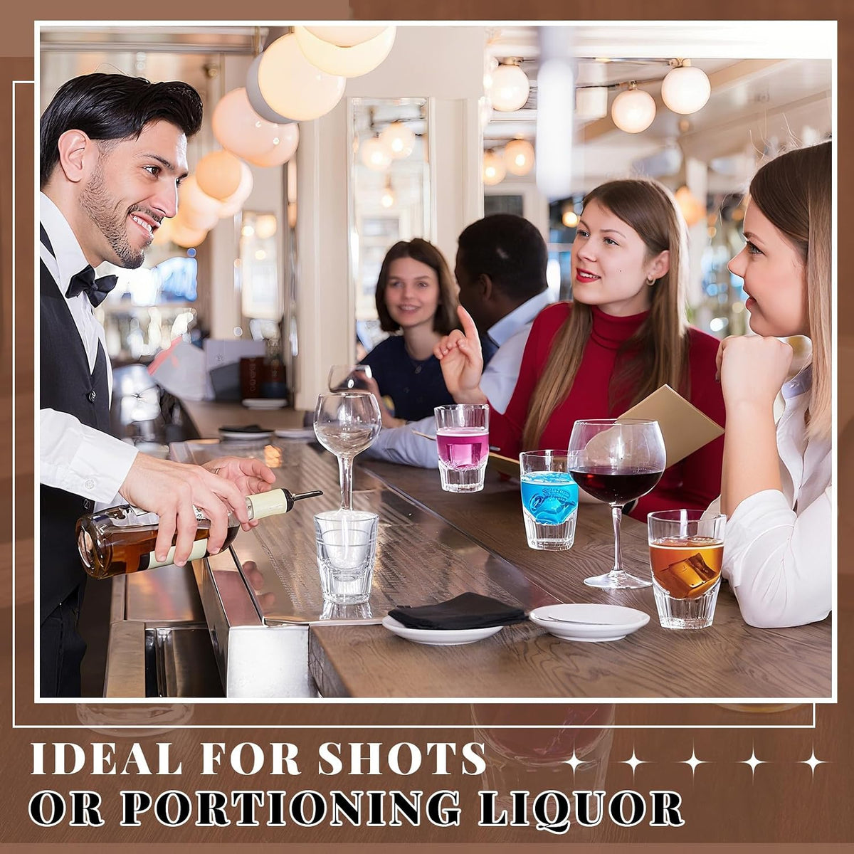 2 oz Heavy Shot Glass with Line, 8 Pack