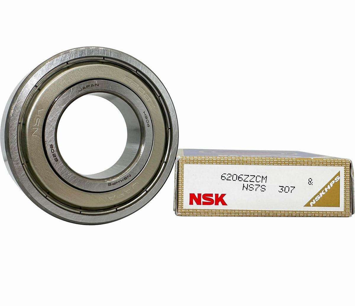 NSK 6206ZZ 6206-2Z 30X62X16mm Made in Japan Double Metal Sealed Bearings