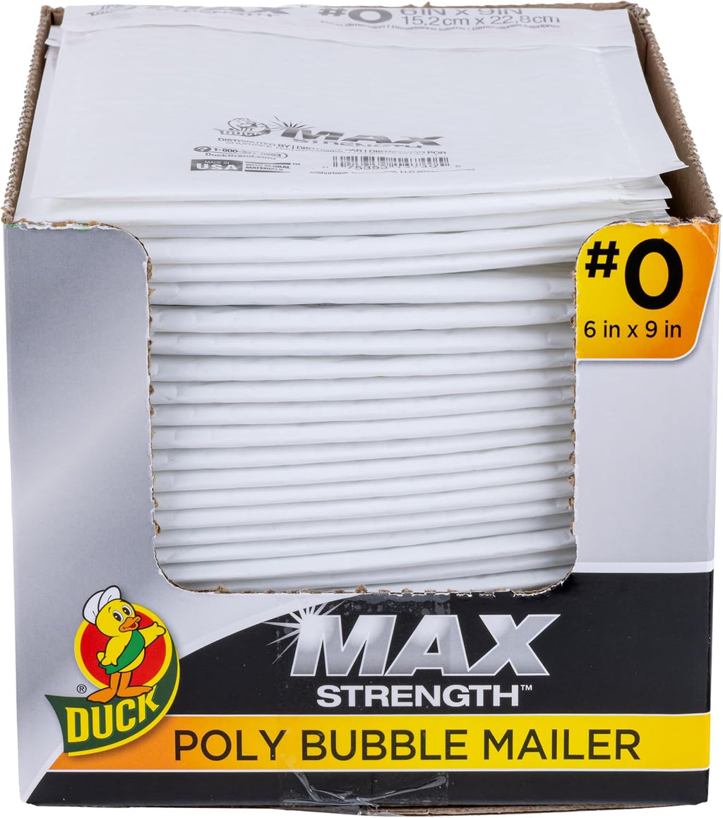 Brand #0 Poly Bubble Mailers, White, 10.5 inch x 15 inch, 25 Pack