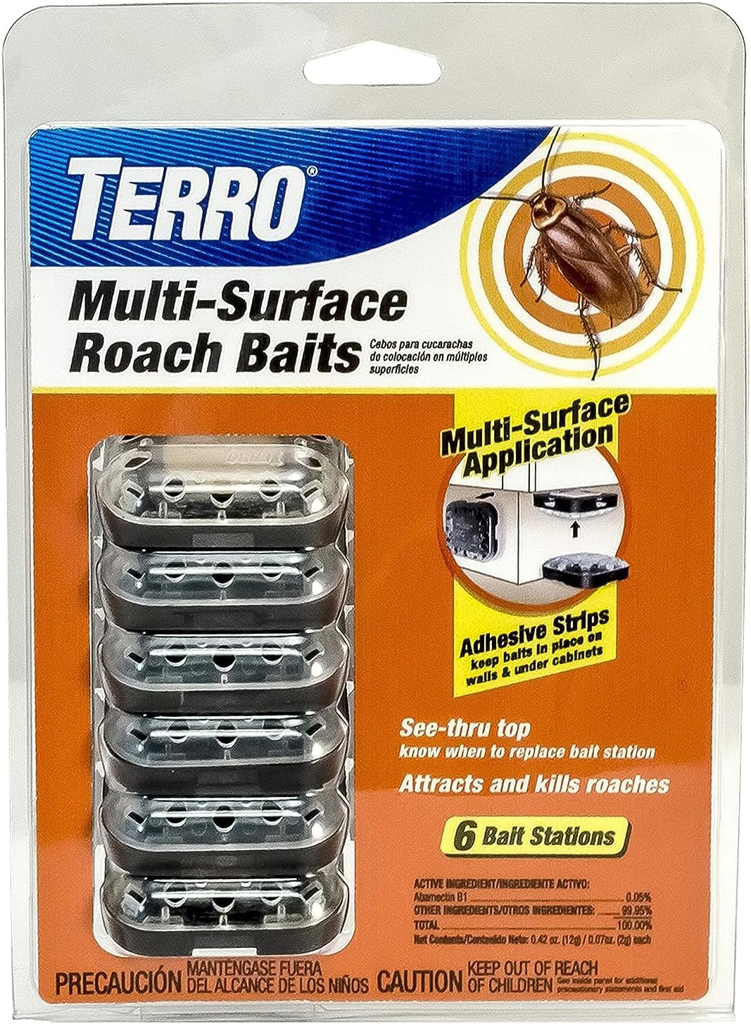 Multi-Surface Roach Bait Stations, 6-Pack