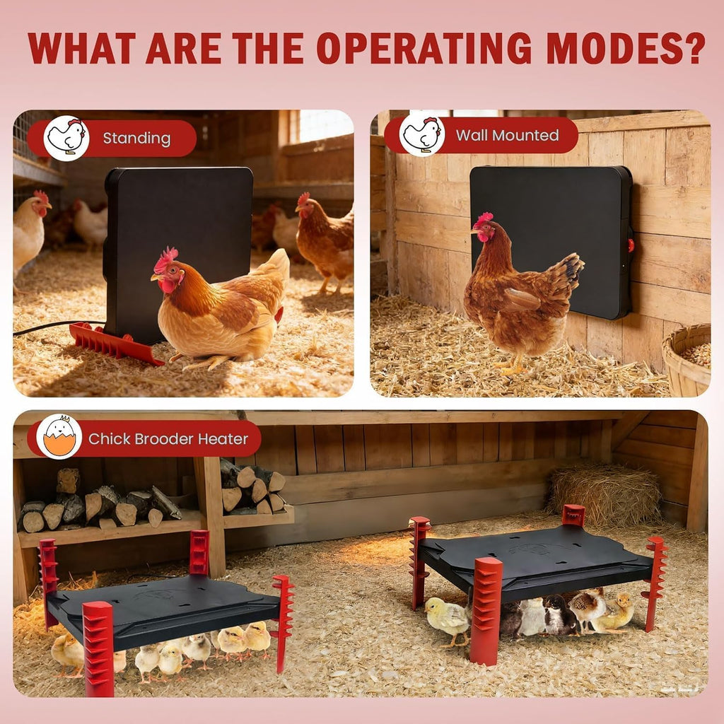 Smart Chicken Coop Heater, 200W Radiant Heat Panel with Smart Thermostat