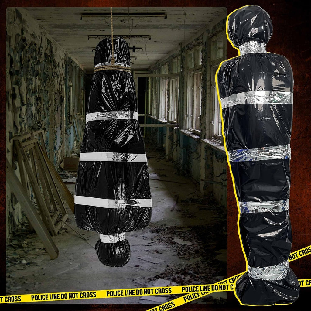 5ft Hanging Corpse Dead Victim Props Halloween Decorations Outdoor | Haunted Creepy House Halloween Decor, Scary