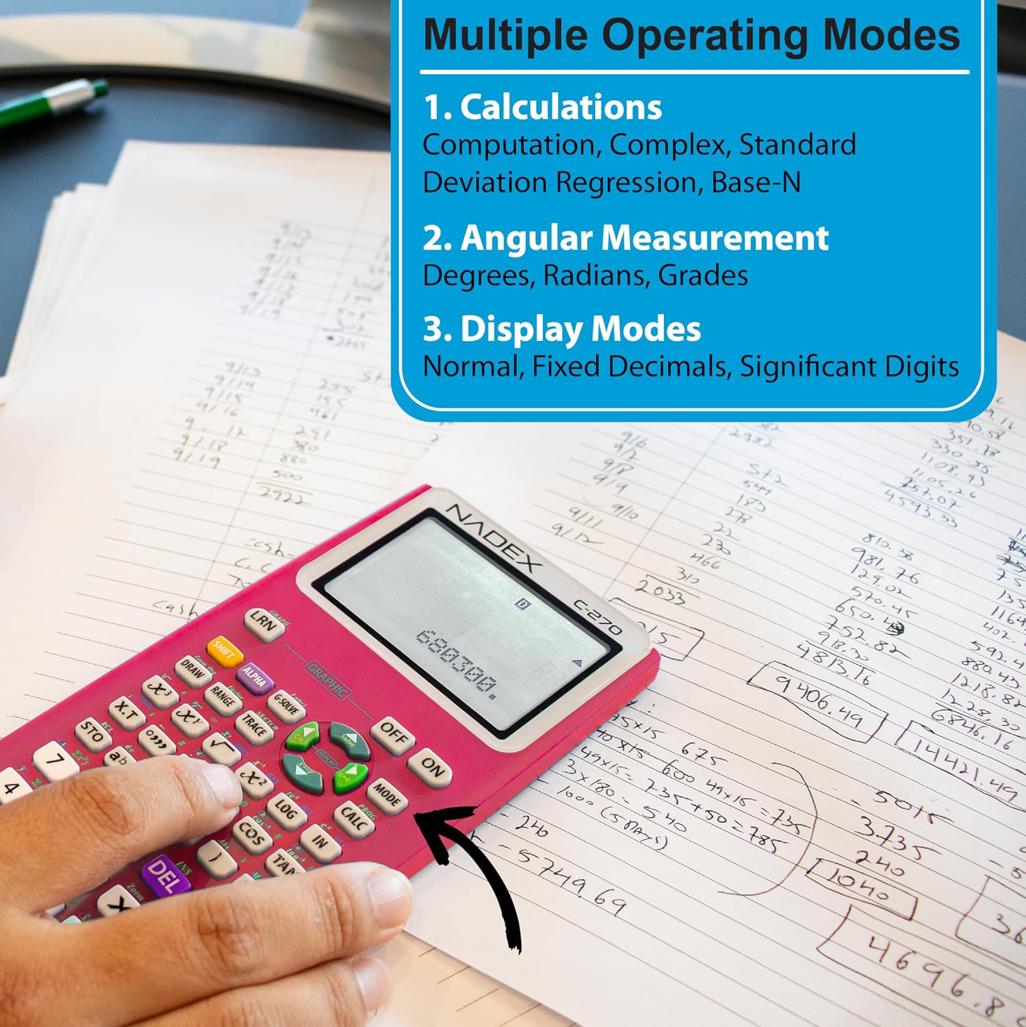 Scientific Calculator with Graph Functions for College and High School Students, Engineering, Advanced Mathematics