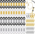 Eyeglass Chain Ends, Eyeglass Chain Connector, 200 Pieces Adjustable Spring Rubber Ends Connectors, 100 Lobster Clasp