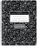 Signature Collection Composition Spiral Notebook, Wirebound Comp Book, College Ruled 20 lb Premium Paper, 70