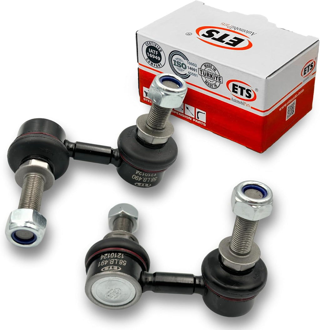 ETS 2Pc Front LH RH Stabilizer Sway Bar End Link Kit K750210 K750209 Fits Infiniti 2008-2012 EX35, 2013 EX37, 2011 12 G25, 2007 08 G35, 2009-13 G37, 11-12 M37/M56, 2014-2022 Q50 Q40 Q60 Q70 Q70L QX50
