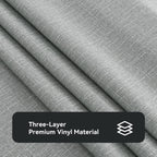 Waterproof Vinyl Tablecloth Rectangle, 54 x 78 Inch, Light Grey