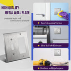 ENERLITES Combination Toggle Switch&Decorator Receptacle Metal Wall Plate