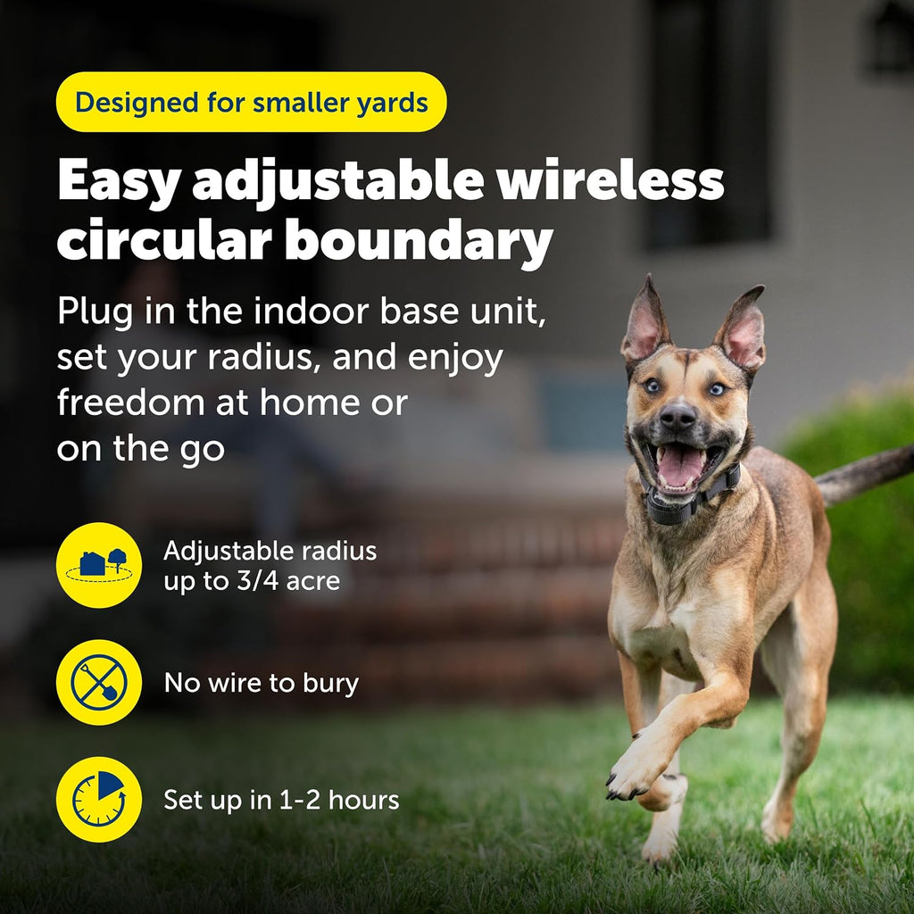 Stay & Play Compact Wireless Dog Fence, Up to 3/4 Acre