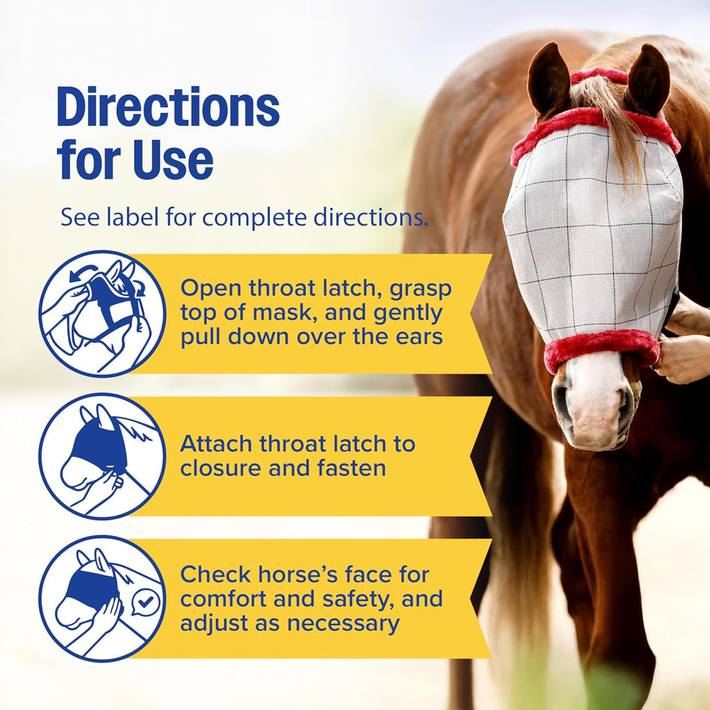 SuperMask II Horse Fly Mask Without Ears, Avg Size, Color May Vary