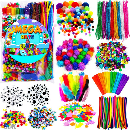 Arts and Crafts Supplies for Kids - 1170Pcs+ Craft Art Supply Kit for Toddlers Kids Craft Supplies & Materials Age 4