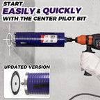 1" Pro Dry Core Drill Bit with Pilot Bit & 3 Adapters (SDS Plus/SDS Max/1/2 Hex), Upgraded-Welded Blade Core Bits for