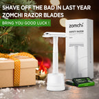 Double Edge Safety Razor Kit for Men & Women, Stand,White