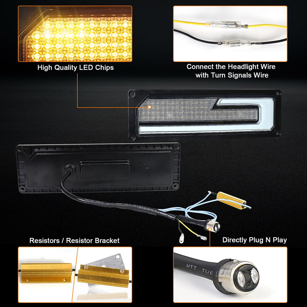 LED Headlight Assembly for 1988-1998 Chevy/GMC Silverado Tahoe
